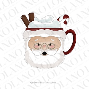 Santa Coffee Mug Cookie Cutter