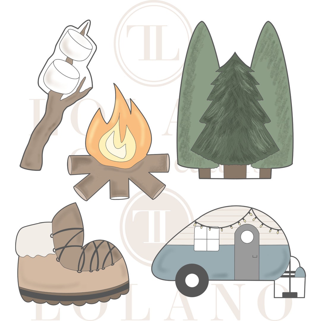 Camping Cookie Cutter Set of 5 Etsy