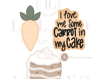 Carrot and carrot cookie cutter set of 3