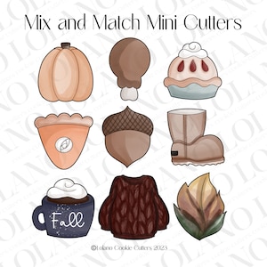 Fall Mini Mix and Match cookie cutters