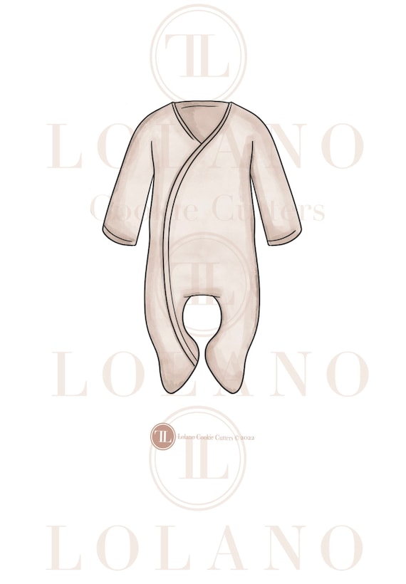 Baby footed onesie cookie cutter