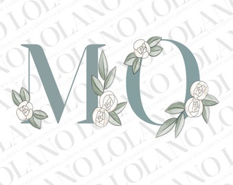 Mother’s Day MO letters with greenery cookie cutter set of 2