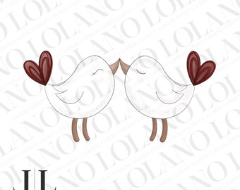 Lovebirds Valentine's Day cookie cutter