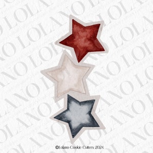 Stacked Stars Cookie cutter