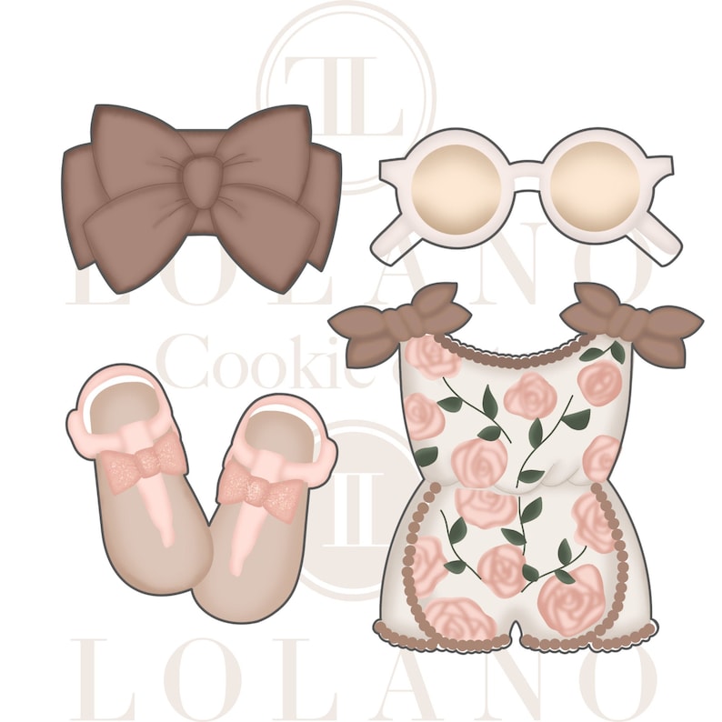 Baby Girl Romper Cookie Cutter Set Etsy
