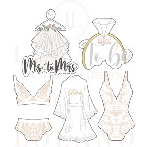 Bridal shower/bachelorette party/ wedding cookie cutters