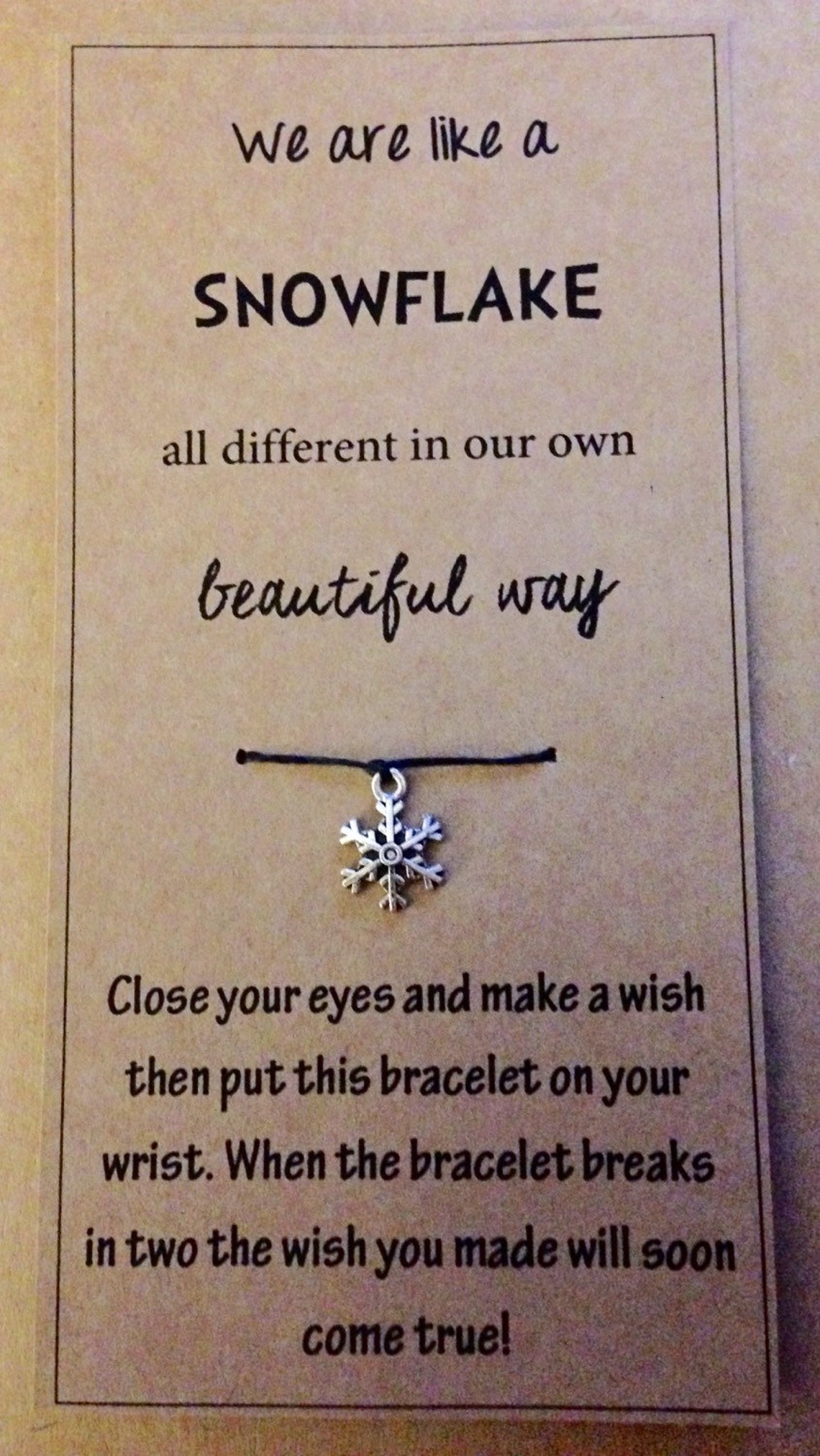 Snowflake Wish Bracelet - Etsy