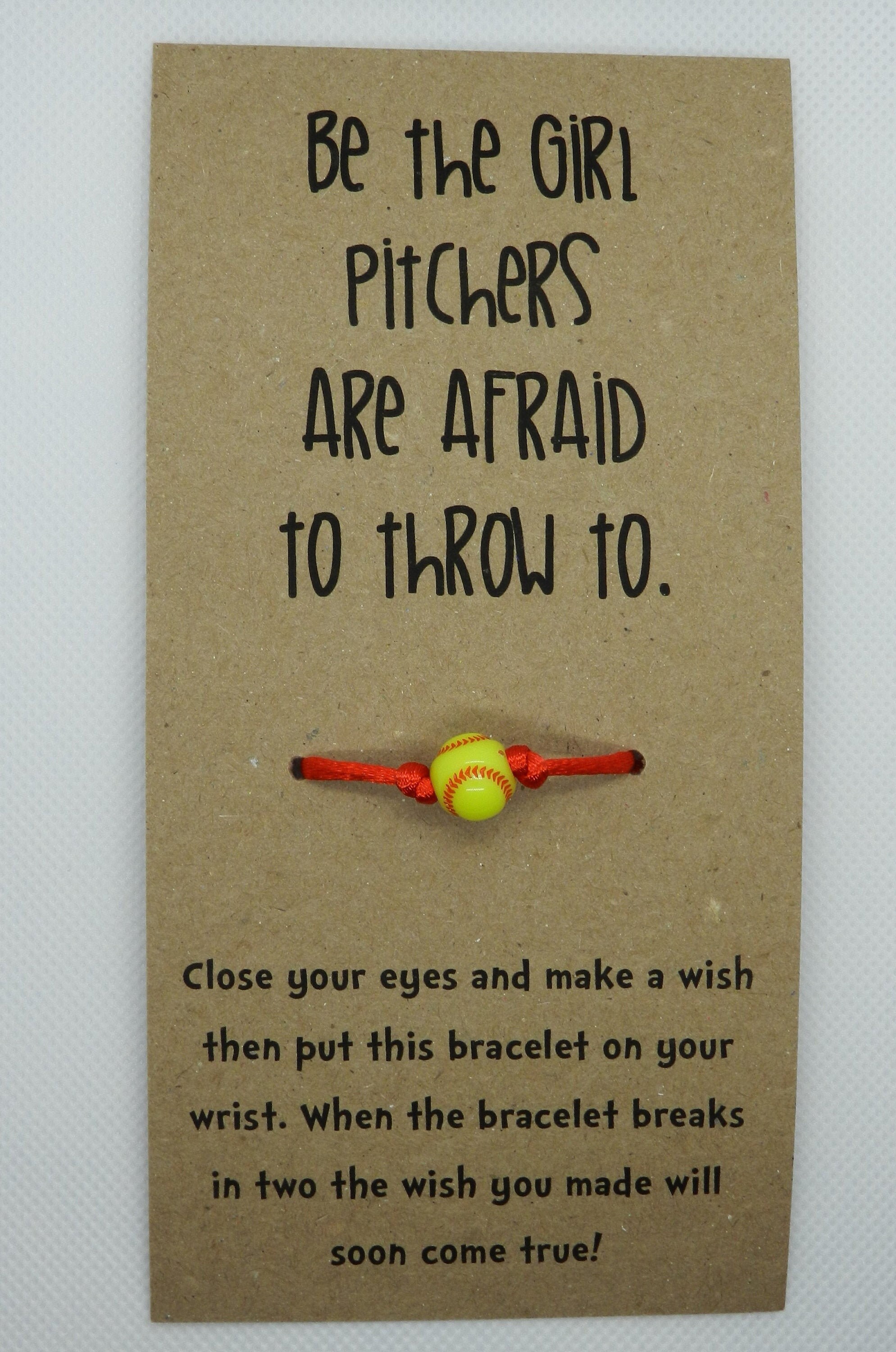 Softball Wish Bracelet: Be the Girl Pitchers Are Afraid to Throw To - Etsy, image size:1989x3000