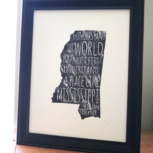 Mississippi Faulkner Print