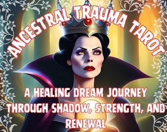 Ancestral Trauma Tarot-Transform Generational Family Shadows, Evil Queen. Harness Ancestral Strength, Hunter. Healing Dreams, Snow White.
