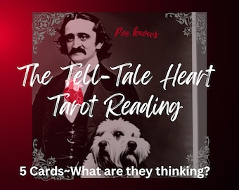 The Tell-Tale Heart Tarot Reading, 5 cards, Valentine Tarot reading, What are they thinking reading, what secrets reading