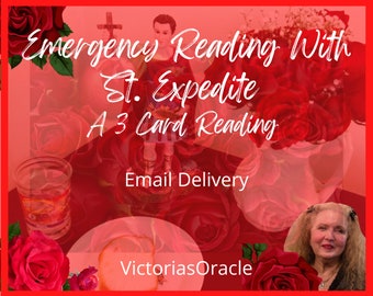 Lectura de emergencia con San Expedito Una lectura de 3 cartas, Tarot de San Expedito, Respuesta rápida de San Expedito, Petición de San Expedito