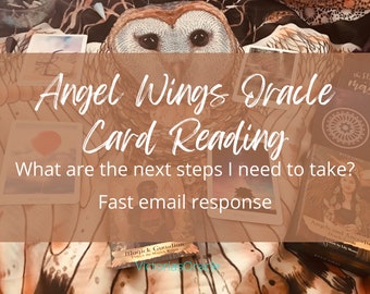 Angel Wings Oracle Card Reading, Angel and Spirit Guide steps for direction, Space for Magic Oracle, Angels and Guardians, Intuitive reading
