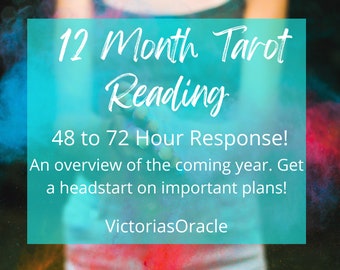 2024 Tarot/Lenormand/Pendulum Annual New Year, 12 Months Relationship, Career, Love, Spirituality Reading, Same Day, Expedited Delivery