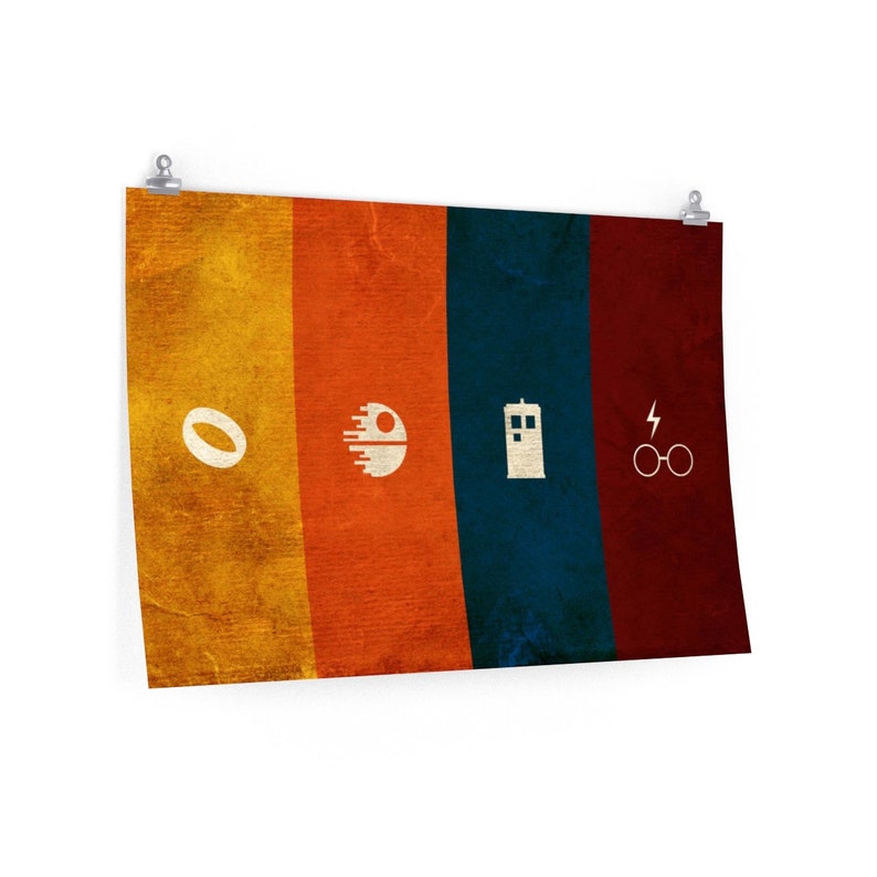 Geek Poster Fantasy &amp; Sci-fi Nerdy Wall Art Minimalist Wall Art Print ...