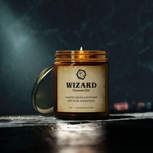 Wizard Candle | D&D Inspired Candle | DND Class Candle | Dungeon and Dragons Candle | DND Gift | Geeky Gifts | DND Scents for Dungeon Master