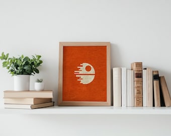 That's No Moon: Sci-Fi Minimalist Geeky Wall Art Print Decoration (8"x10")