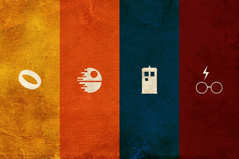 Geek Poster Fantasy & SciFi Nerdy Wall Art Minimalist Etsy