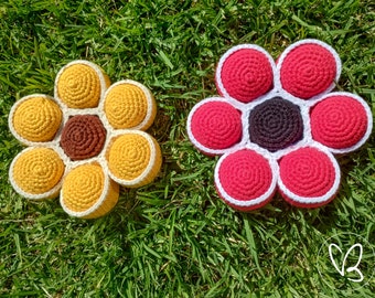 Crochet Colour Sorting Balls, Flower Inspired, Montessori, Cotton, Colour Sorting Game, Early Learning, Toddler Learning, Fidget Toy