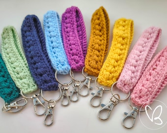 Crochet Key FOBs - Cotton Keychain - Wristlet Keyring - Ready Made