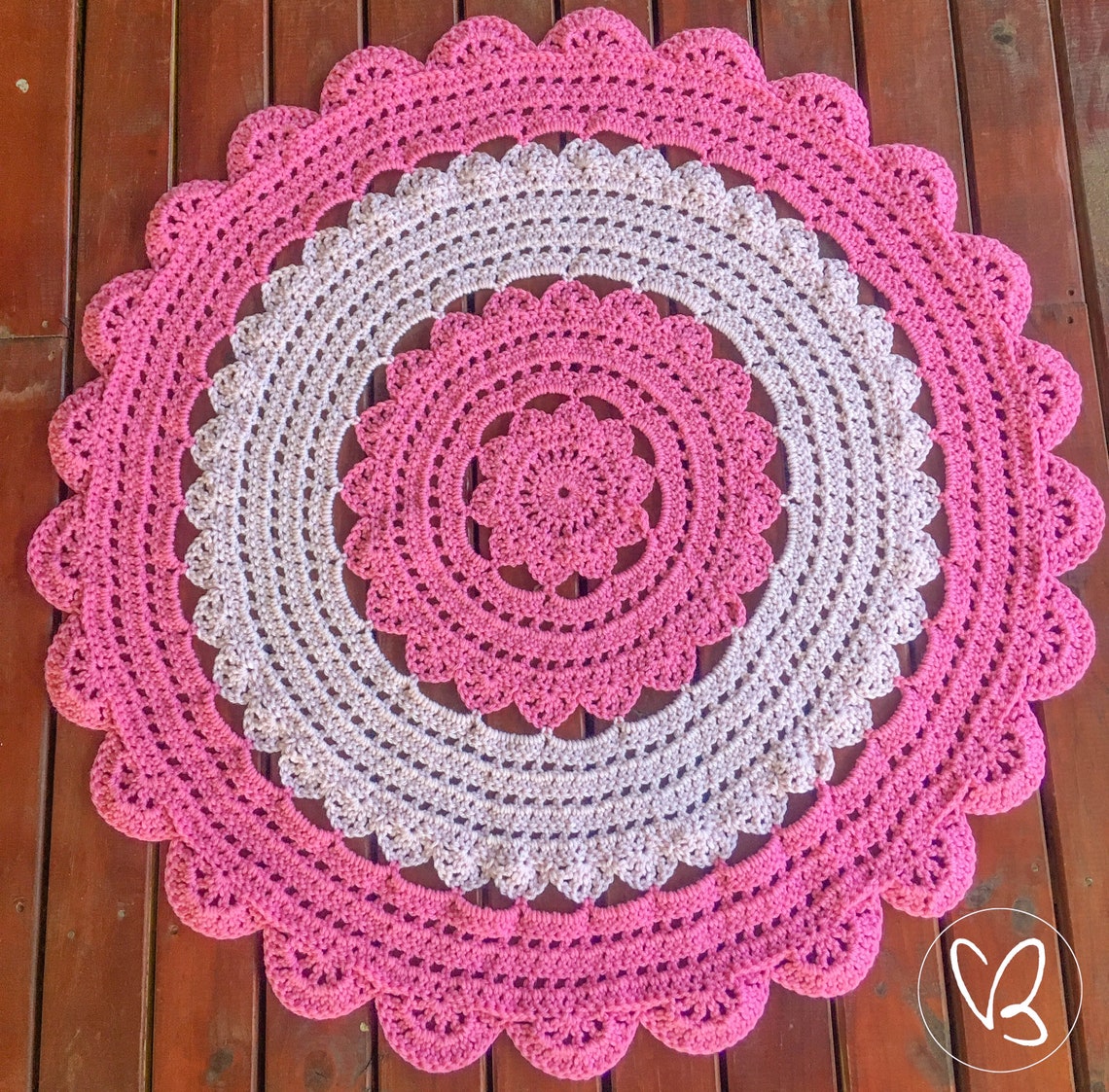 Crochet Floor Rug Alicia Doily Rug Mandala Rug Decorative Etsy