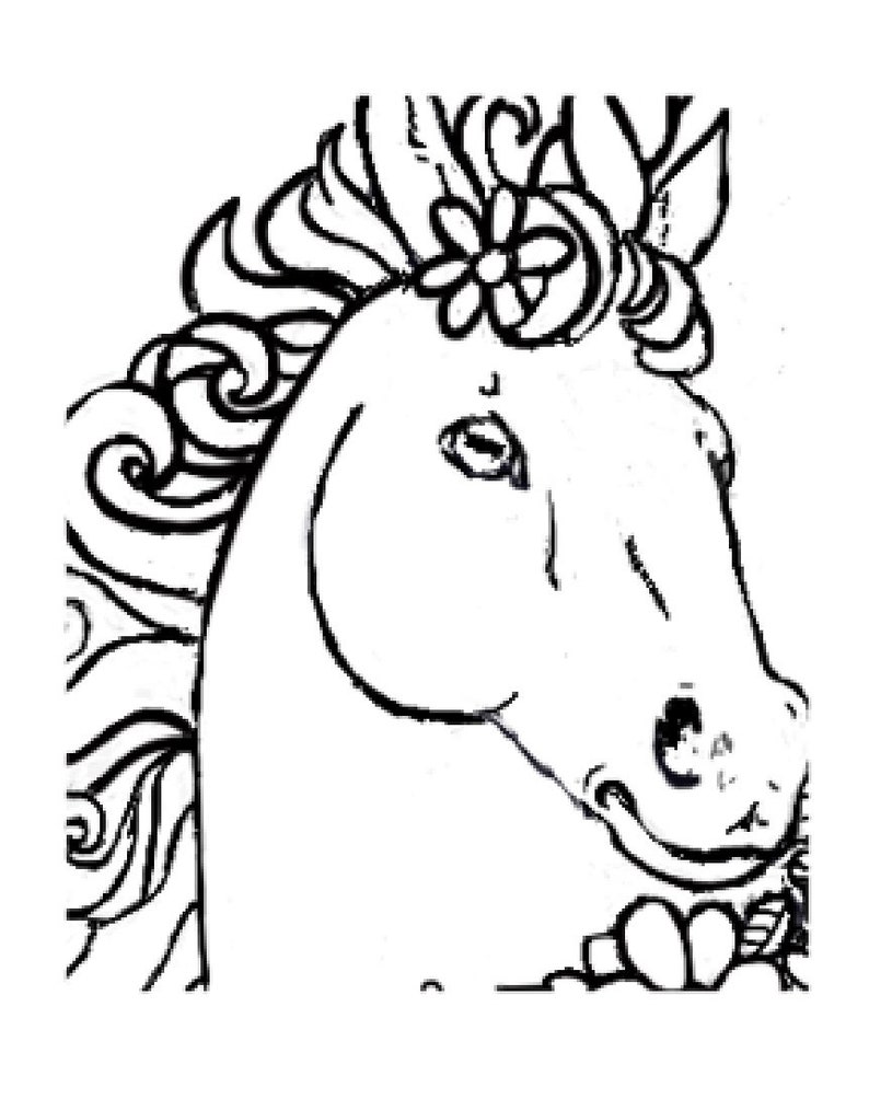 Unicorn With Flowers PDF Printable Coloring Page for All Ages. Instant Download - Etsy