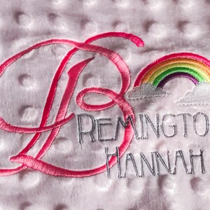 Rainbow Miracle Baby Unisex Minky Receiving Blanket,Custom Personalized Soft Security Blanket,Rainbow Stroller Blanket Baby Shower Gift
