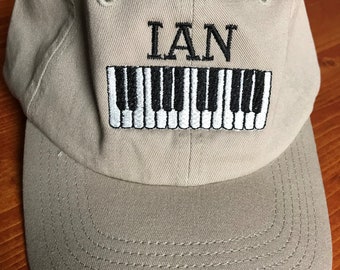 Music Piano Recital Gift,Piano Keys Cool Kids Cap Hat,Musical Cap Hat,Custom Boy Girl Birthday Gift,Personalized Youth Baseball Cap Hat