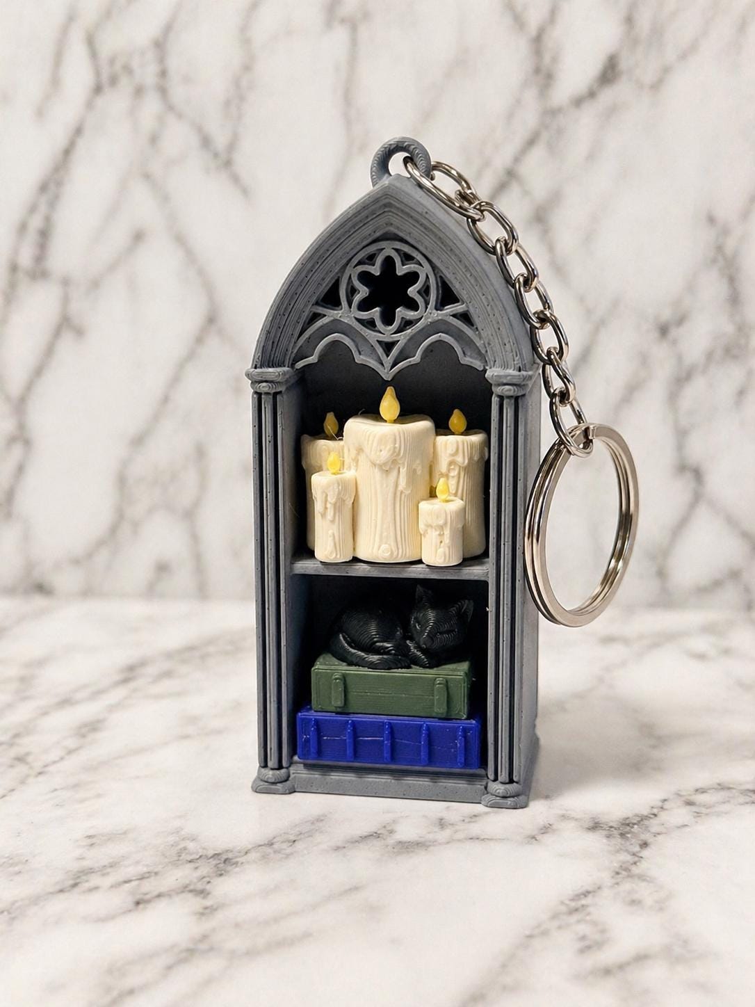 Nook Key Chain Gothic Bookshelf Keychain Clicker | Dark Academia Fidget Toy | 3D ...