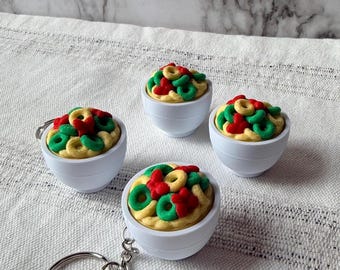 Tazón de cereales con clicker / Juguete sensorial adorable / Mini juguete para el desayuno / Clicker impreso en 3D / Regalo para aliviar el estrés / Regalo para calcetines navideños