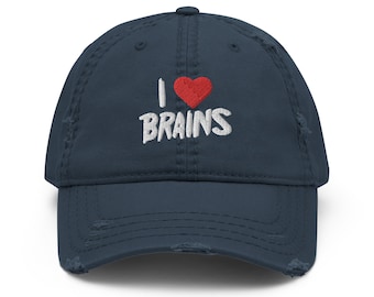 I Love Brains Distressed Dad Hat | Return Of The Living Dead Dad Hat