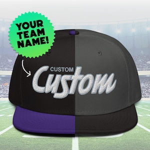 Personalized Wool Blend Snapback Hat: Custom Embroidered Team Name