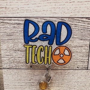 Rad Tech Badge Reel: Glitter Acrylic ID Holder