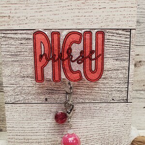 PICU Nurse Badge Reel, ID badge holder, pediatric nurse badge reel, medical badge reel, hospital badge reel, intensive care nurse badge reel
