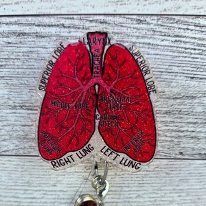 Anatomical Lungs Badge Reel, ID badge reel, nurse badge reel, medical badge reel, respiratory therapist badge reel, RT badge reel
