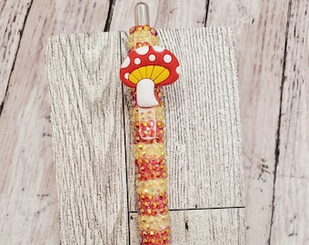Mushroom Rhinestone Pen: Handmade Sharpie Gel Pen