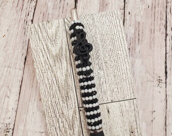 Treble Clef Rhinestone Pen: Music Lover Gift