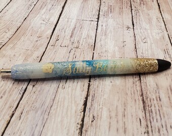 Beach Glitter Pen: Custom Handmade Ink Joy Gel Pen