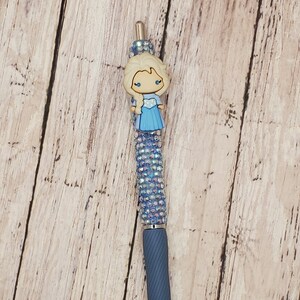 Frozen rhinestone pen, custom gel pen, rhinestone pen, character pen