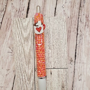 Hot cocoa rhinestone pen, custom gel pen, rhinestone pen, coffee rhinestone pen, coffee lover gift, coffee lover pen