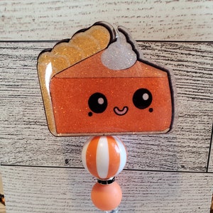 Fall Badge Reel, nurse badge reel, pumpkin pie badge reel, Thanksgiving badge reel, seasonal badge reel, pumpkin badge reel