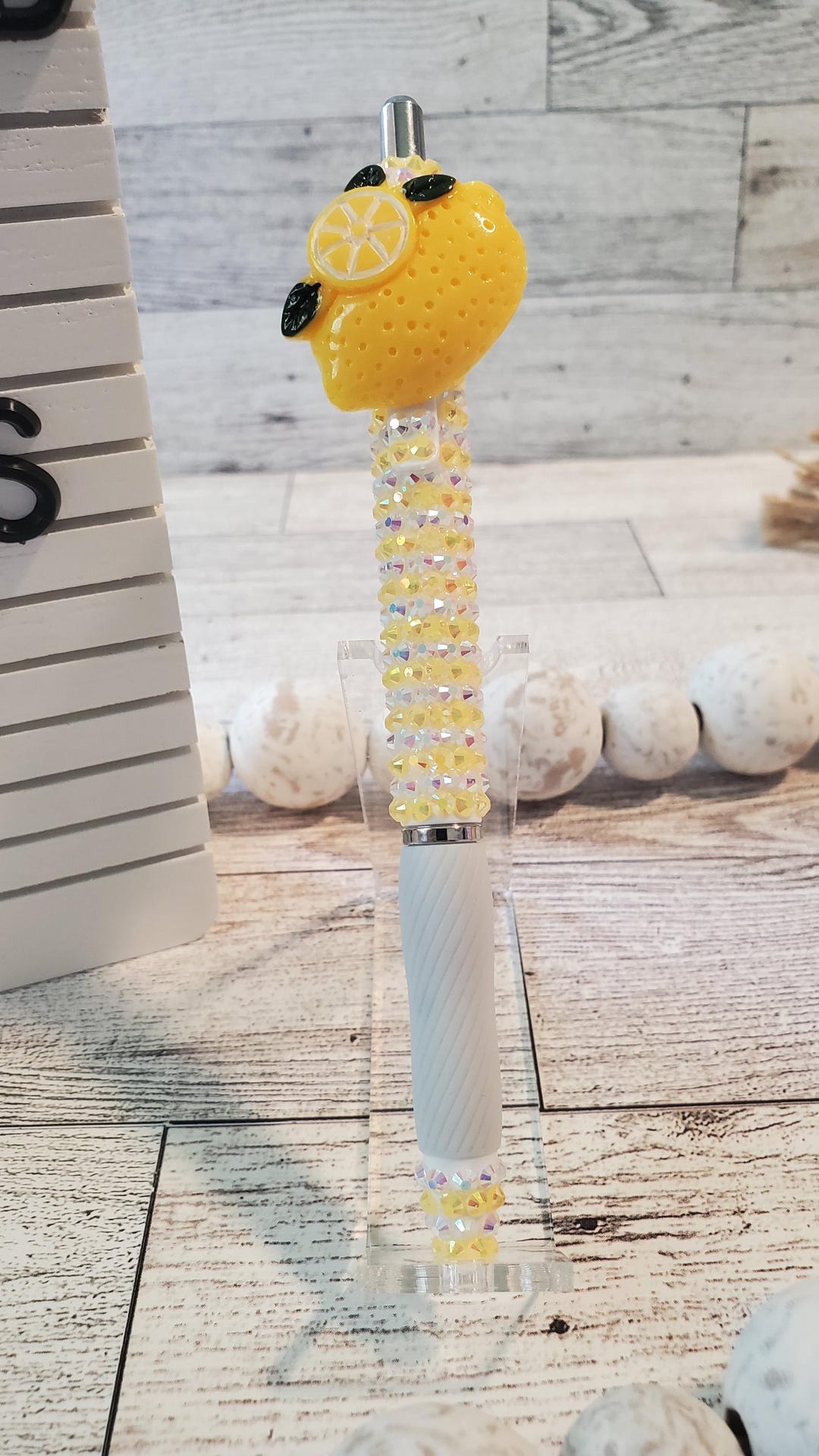 Lemon Rhinestone Gel Pen: Custom Teacher/coworker Gift - Etsy