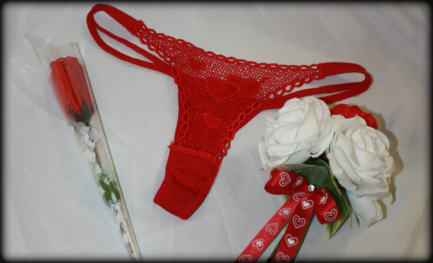 Red Panty Rose or Bouquet for Valentine's Day Birthday Etsy