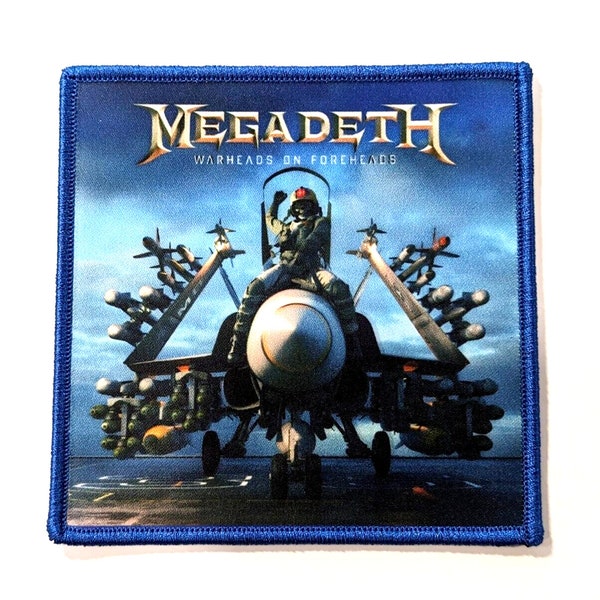 Megadeth 'Warheads On Foreheads' Tribute Woven Patch - Thrash Metal Band Embroidered Patch for Jackets, Backpacks, and Collectors.