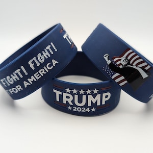 Donald Trump 2024 MAGA Presidential Election Wristband Silicone Bracelet | Political Fan Gear, Trump Merch, Election Support Accessories