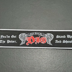Dio 'Stand Up And Shout' Patch - Embroidered Woven, Heavy Metal Icon Emblem, Rock Band Collectible Badge