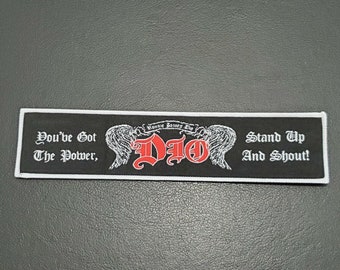 Dio 'Stand Up And Shout' Patch - Embroidered Woven, Heavy Metal Icon Emblem, Rock Band Collectible Badge