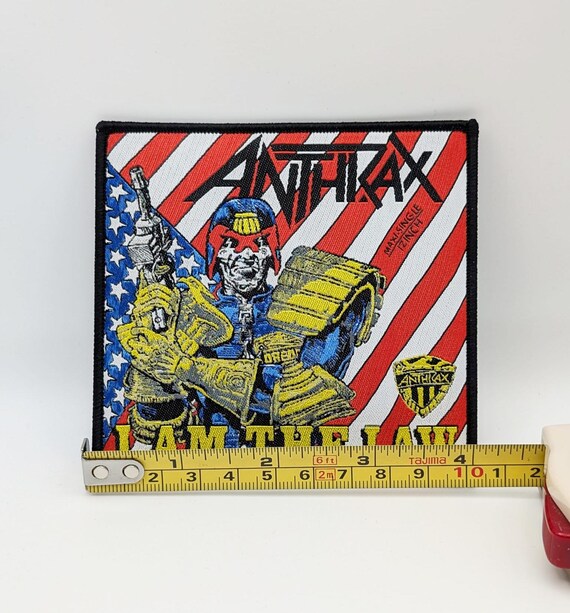 Anthrax 'I Am the Law' Embroidered Woven Patch - Thrash Metal Band