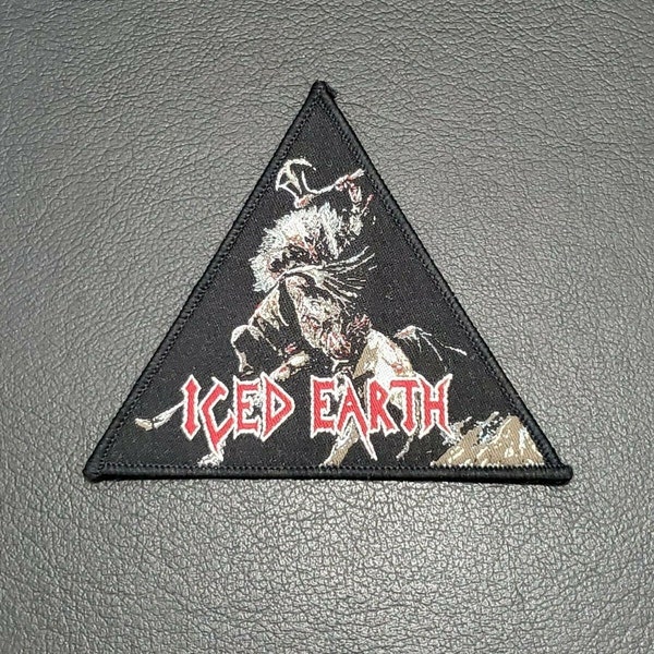 Iced Earth 'Night of the Stormrider' Woven Patch - Embroidered Metal Band Emblem, Heavy Metal Badge Collector's Item