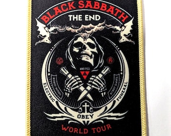 Black Sabbath 'the End Tour' Patch - 'robot Minds Obey' Printed